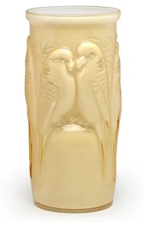 Vaso Periquito Âmbar Leitoso Murano Cristais Cadoro
