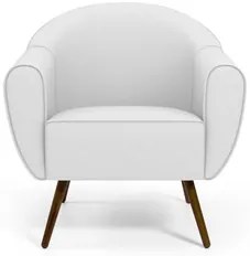 Poltrona Decorativa Nina Corano C-12 com Pés Palito Castanho - Domi