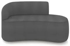 Sofá 2 Lugares Para Sala 140cm Orgânico Wendi Boucle Grafite I01  - Mp