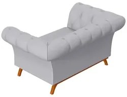 Sofá 150cm 2 Lugares Base Madeira Império D-315 Linho Cinza Claro - Do
