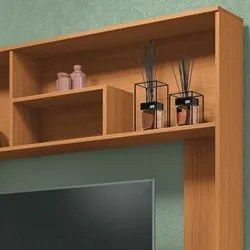 Estante Para TV 47 Pol. 136cm Milys H01 Off White/Cinamomo - Mpozenato