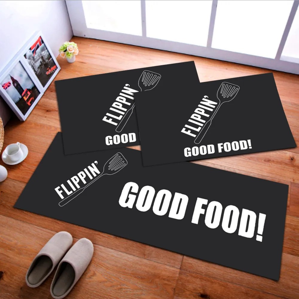 Jogo de Tapete de Cozinha, Good Food - 3 Pças