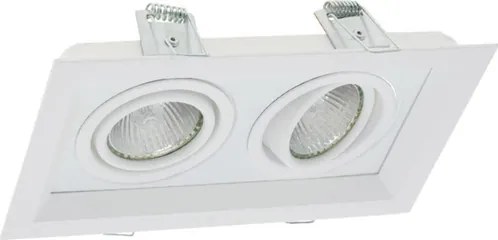 Plafon De Embutir Alumínio 20x11,7cm Recuado Ii - BRANCO