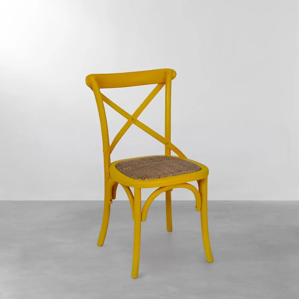 Cadeira Kat Rústica - Amarelo