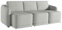 Sofá Cama Casal para Sala 246cm Polska Z08 Linho Cinza - Mpozenato