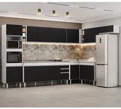 Armário de Cozinha Modulada de Canto 9 Peças CP06 Balcão com Pia Inox