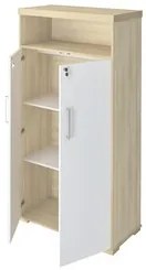 Conjunto Escritório 3 Peças Mesa Lado Direito Corp A06 Carvalho/Branco