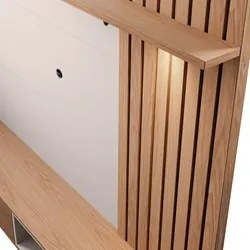 Painel Bancada Suspensa para TV até 65 Pol. Ripado 180cm Tocantins Off