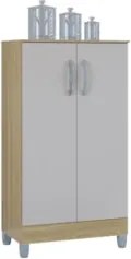 Armário Multiuso 60cm 2 Portas Tami Z46 Damasco/Off White - Mpozenato