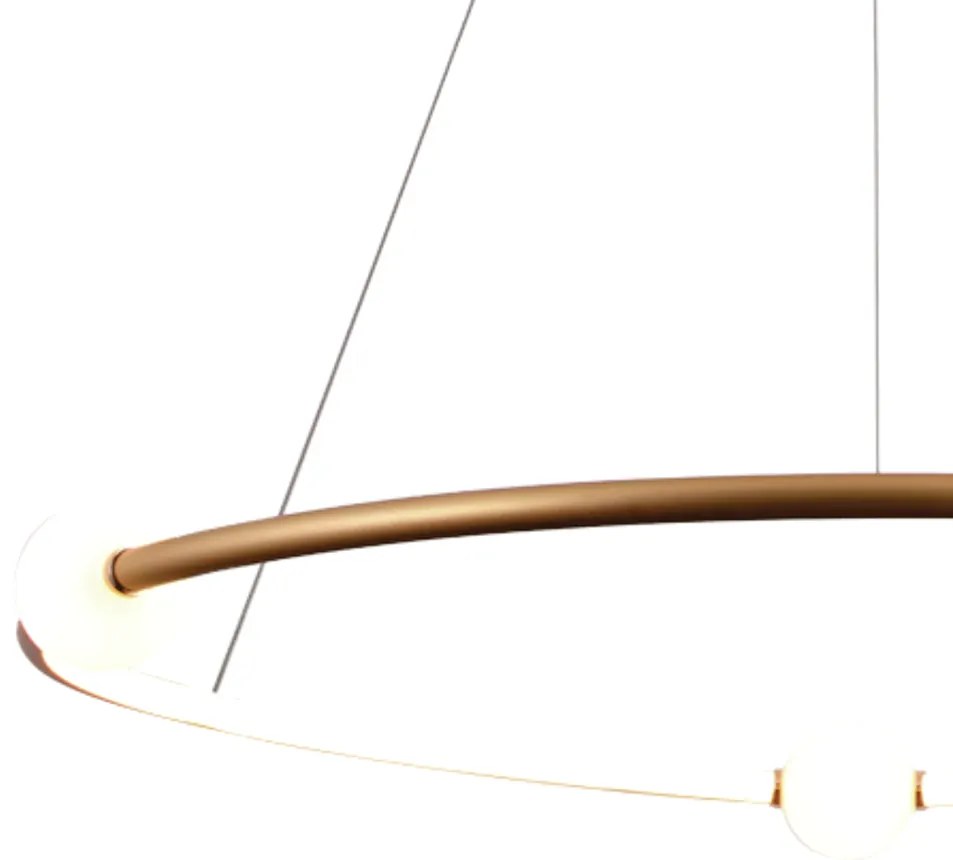 Pendente Nébula Ø87Cm Led 35W 3000K Bivolt / Anel Simples | Bella Ilum...