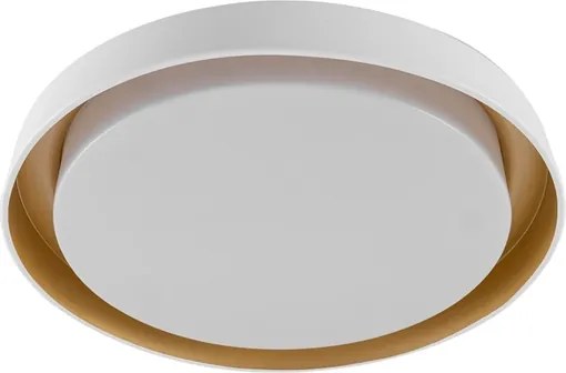 Plafon Led Sobrepor Multitemperatura 25W 46Cm Dubai - BRANCO DOURADO