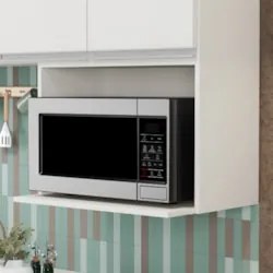 Suporte Microondas e Forno Elétrico Aéreo 60cm Itália Branco - Lumil