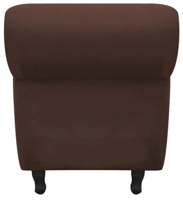 Recamier com Baú Itália Namoradeira Calçadeira Suede - D'Rossi - Marrom
