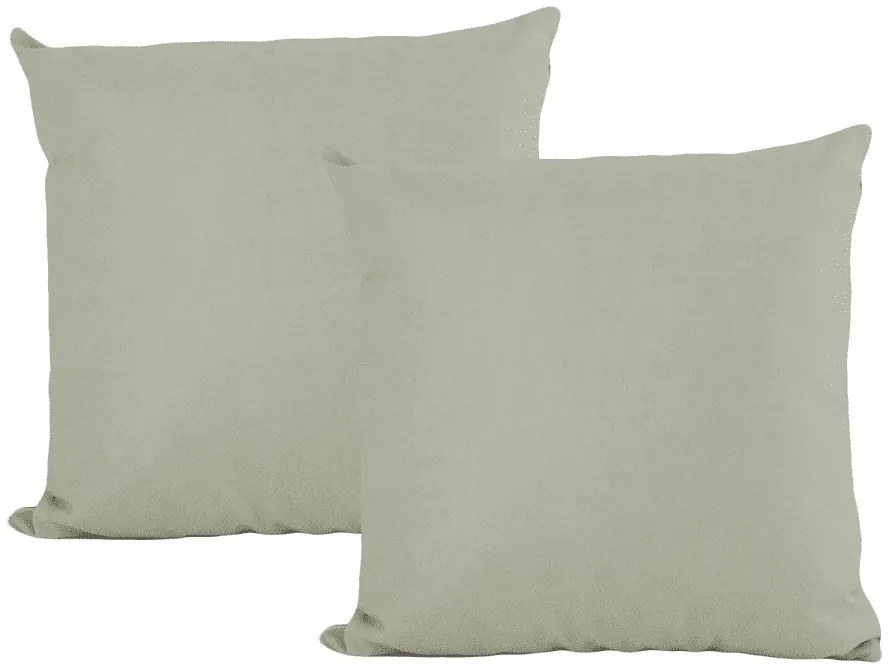 2 Capas Almofada Suede Liso Marfim 50x50cm