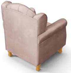 Kit 02 Poltronas de Amamentação Pés Madeira Lucy Z39 Veludo Rosê - Mpo
