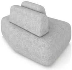 Sofá Modular 174cm Living Sala de Estar Moby Boucle Grafite Z08 - Mpoz