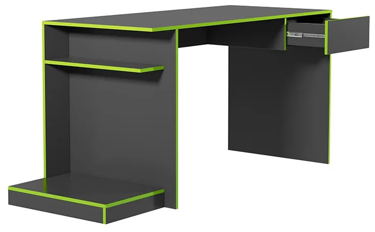 Mesa Gamer Escrivaninha Para Computador Monster Rubi Preto/Verde - Mobler