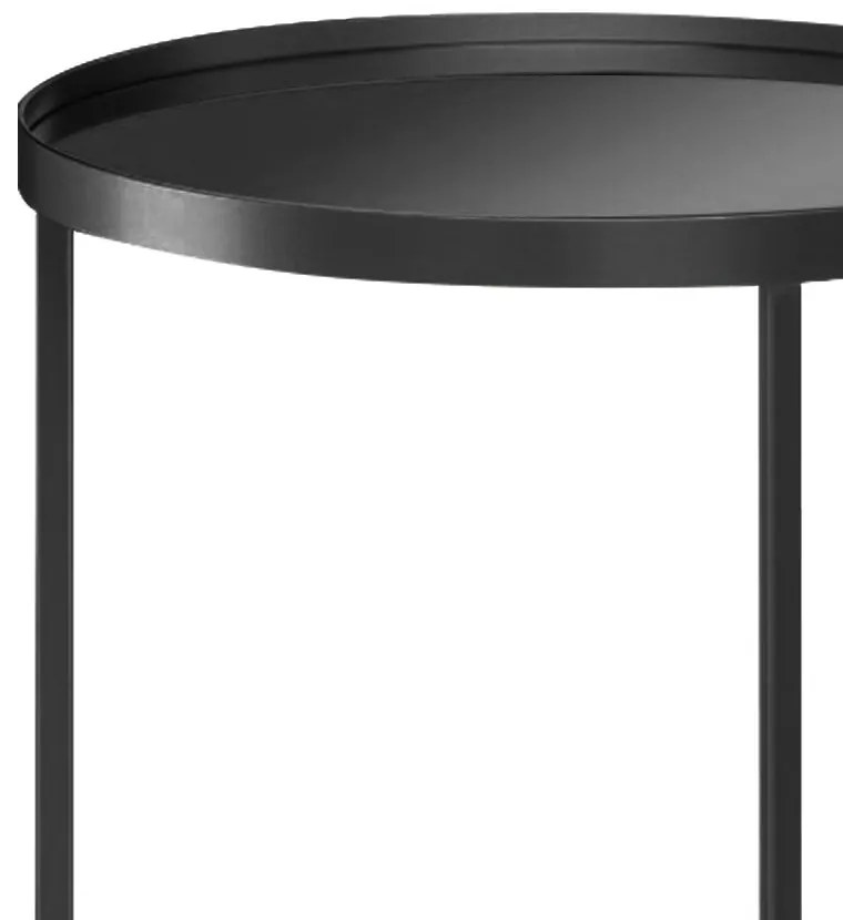 Conjunto Mesa de Apoio e Lateral Espelhada Preto - D'Rossi