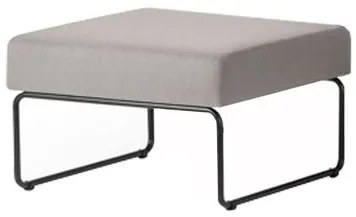 Pufe Modular Pix Assento Courino Cinza Claro Base Aco Preto - 55309 Sun House
