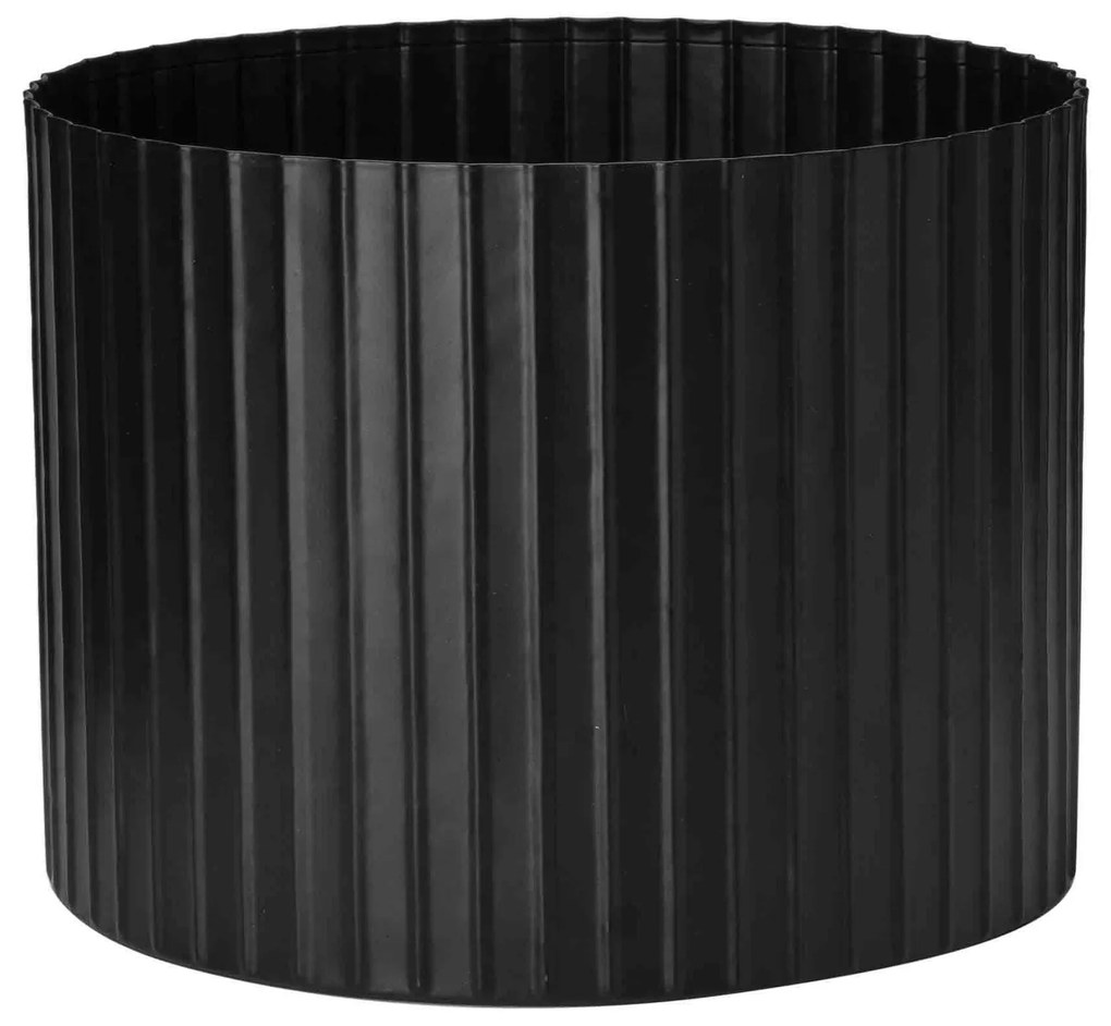 Cachepot Decorativo de Metal 3D Preto 22x29 cm - D'Rossi