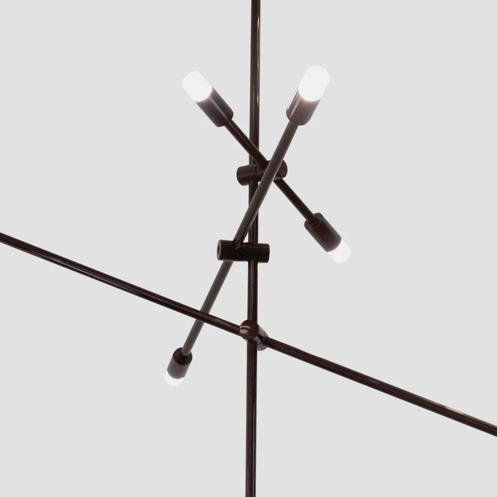 Pendente Cross Haste Rígida Led 30W - Usina 19740/6 (ND-F - Nude Fosco, 4000k, 220v)