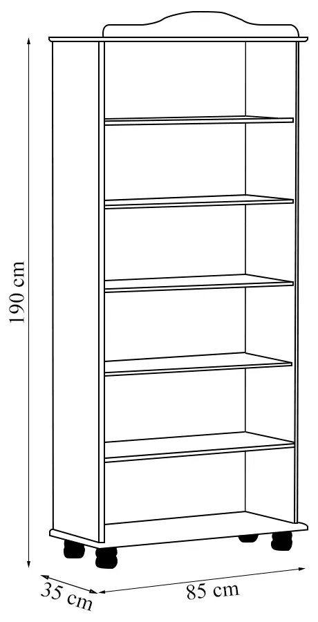 Livreiro Decorativo Ivan Madeira Carvalho G74 - Gran Belo