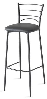 Banqueta Mint Assento Courino Preta 77 cm (ALT) - 55798 Sun House