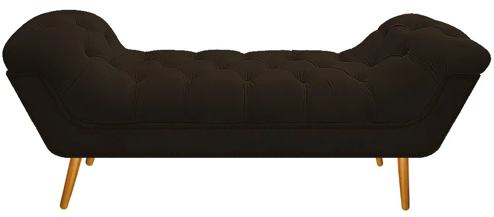 Calçadeira Estofada Veneza 195 cm King Size Corano Marrom - ADJ Decor