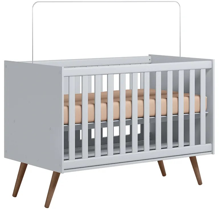 Berço Mini Cama Retrô Encanto Cinza - Loja Sheep - Cinza