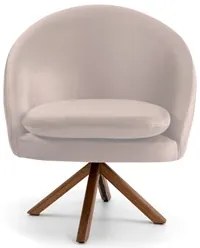 Kit 2 Poltronas Decorativas Giratórias Base Giromad Madeira Rafa C-309