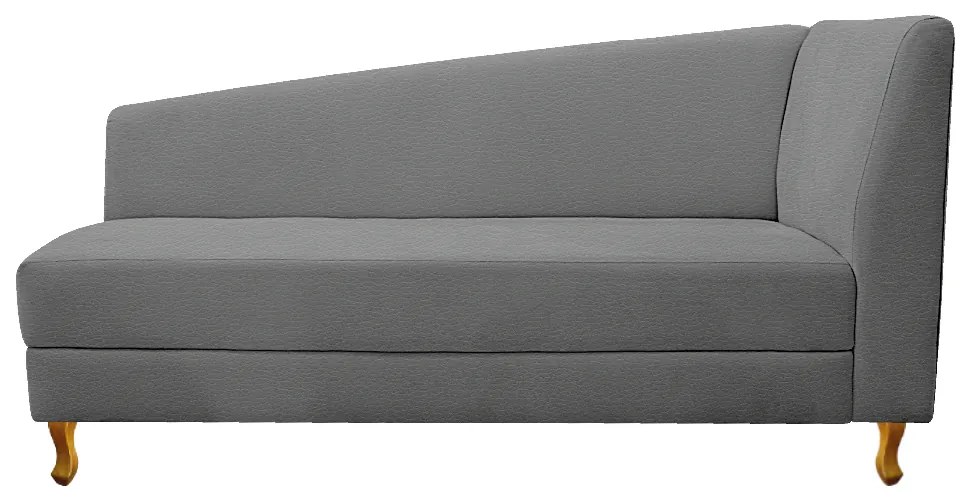 Recamier Valéria 140cm Lado Esquerdo Corano Cinza - ADJ Decor