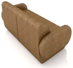 Sofá 2 Lugares 148cm Sala de Estar Munik Sintético Camel Z08 - Mpozena