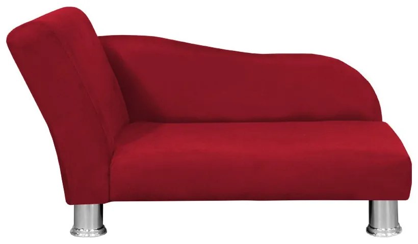 Divã Cama Pet Luxo para Cães E Gatos Elegante Confortável Suede Vermelho