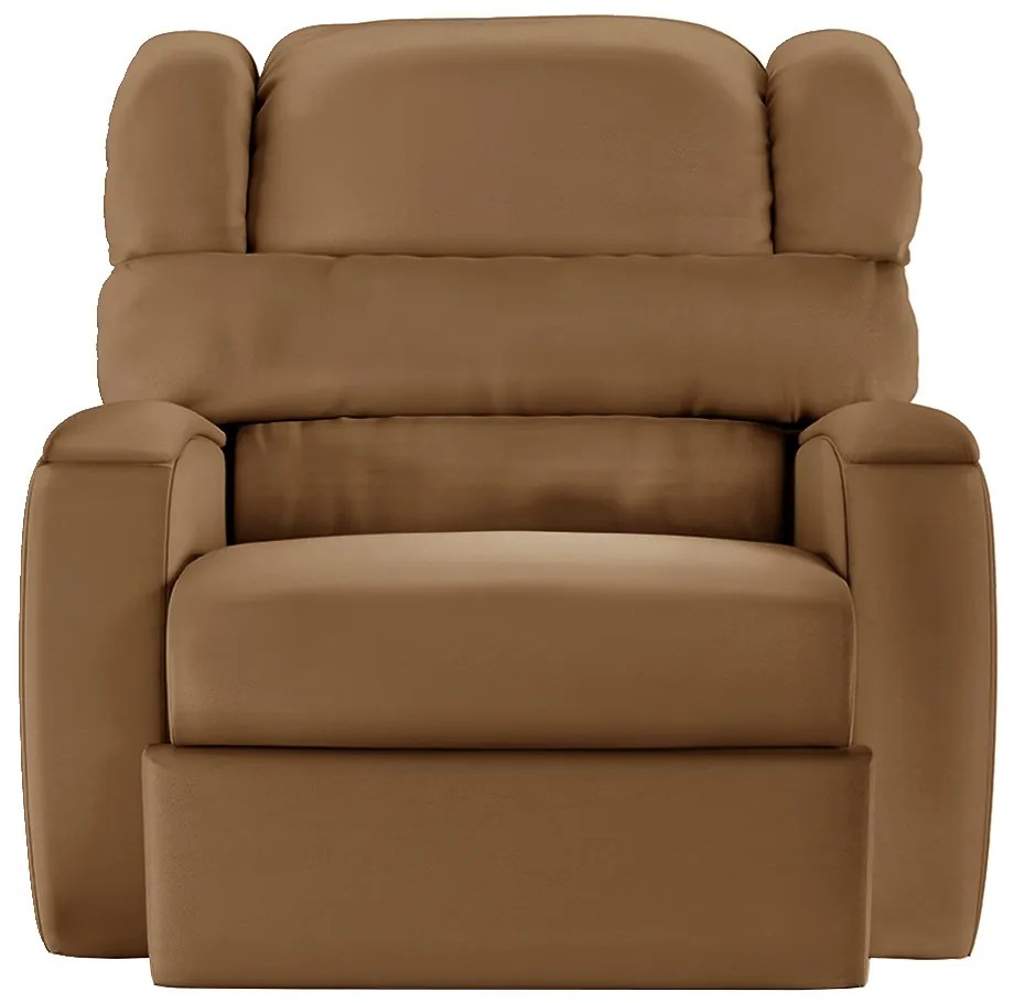 Poltrona do Papai Sala de Cinema Reclinável Kylie Manual PU Caramelo G23