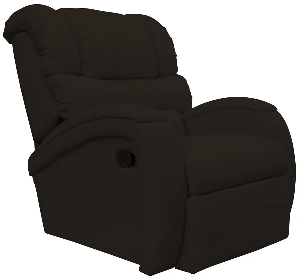 Poltrona do Papai Reclinável Zero Wall com Gatilho Oasis PU Sintético Marrom G23 - Gran Belo