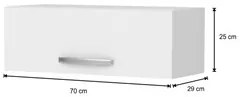 Kit 2 Armários Aéreos Geladeira Veneza 70cm 1 Porta Branco - Lumil Móv