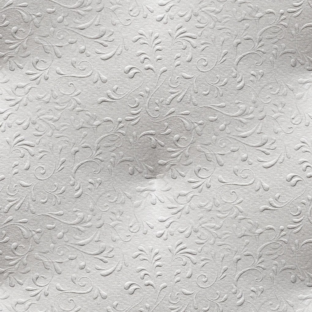 Papel de parede adesivo floral prata