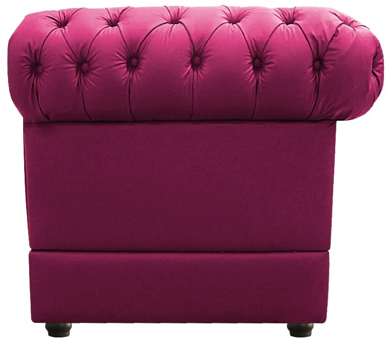 Kit Poltrona e Namoradeira Chesterfield Ana Suede Pink - ADJ Decor