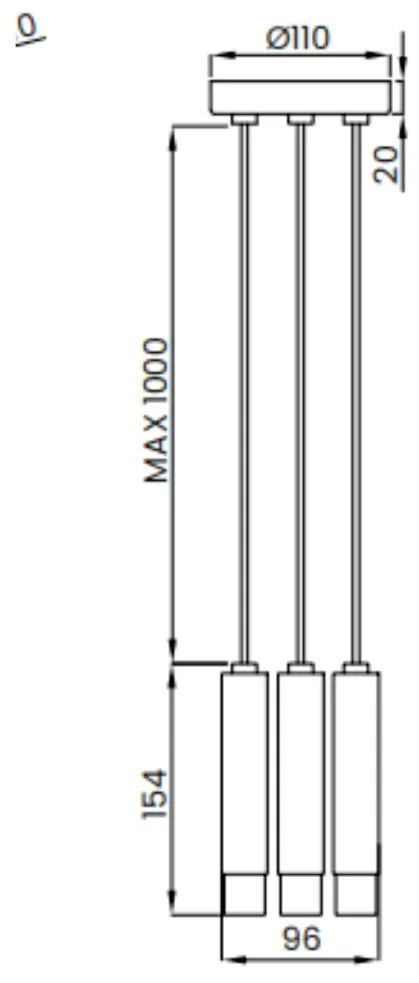 Pendente Cross Cabo Eletrificado Led 15W - Usina 19742/3 (FN-F - Fendi Fosco, 3000k, 110v)