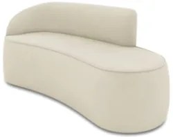 Sofá 3 Lugares Para Sala 180cm Orgânico Wendi Veludo Bege I01 - Mpoze