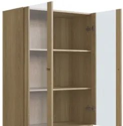 Cristaleira 2 Portas de Vidro Pé Metal Arlo A10 Hanover/Dourado - Mpoz
