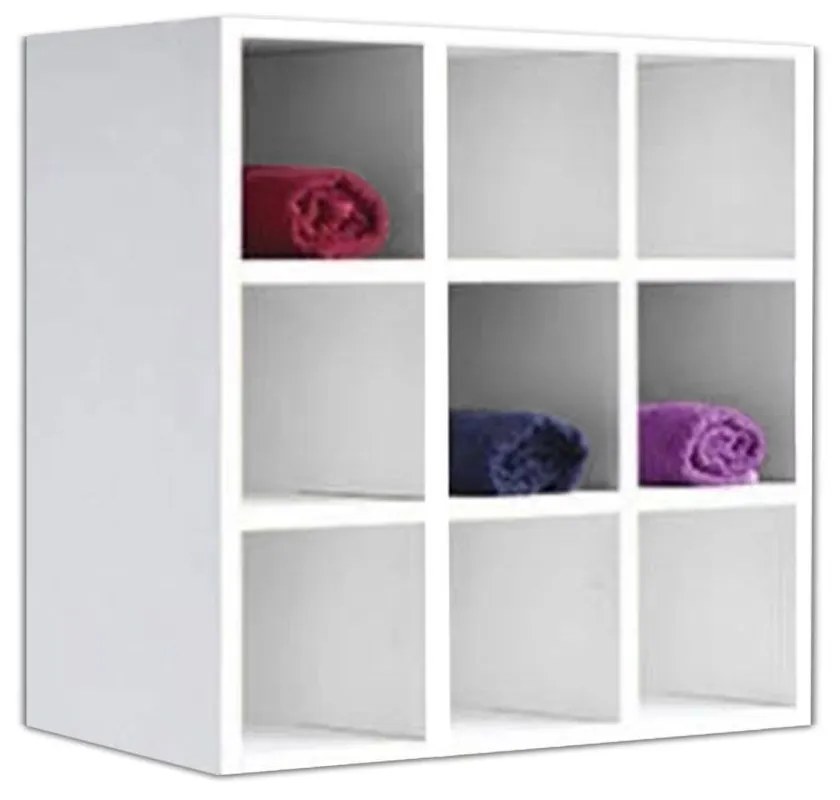 Kit 02 Nicho Porta Toalhas 9 Lugares Organizador 40x40 cm - D'Rossi