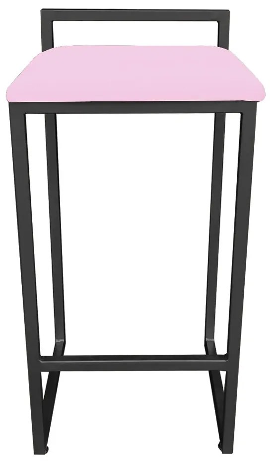 CONJUNTO 02 BANQUETAS PIETRA SUEDE ROSA