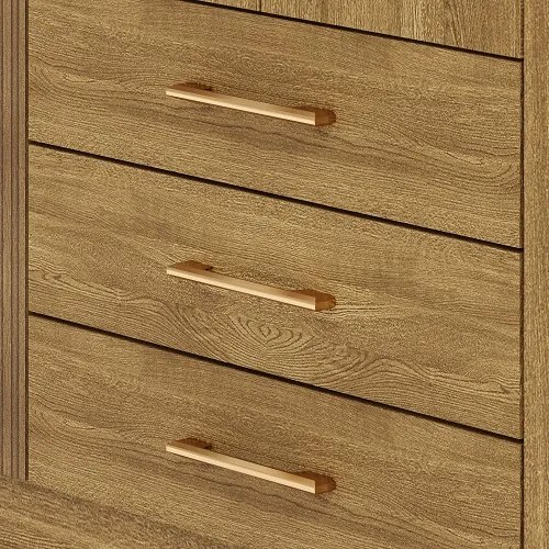 Guarda Roupa Espanha 4 Portas e 3 Gavetas Nature/Brisa - Vila Rica Móveis