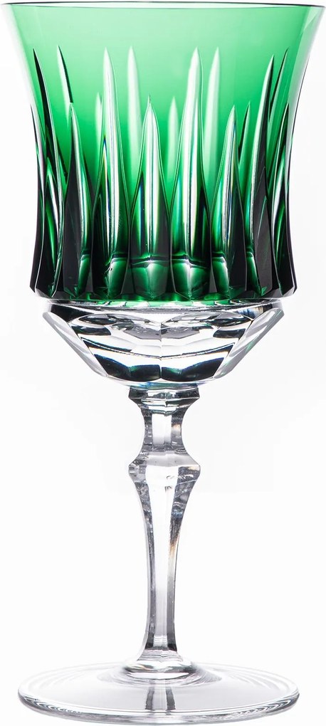 Taça de Cristal Lapidado P/ Vinho Branco 270ml - Verde Escuro - 66 Verde Escuro - 66