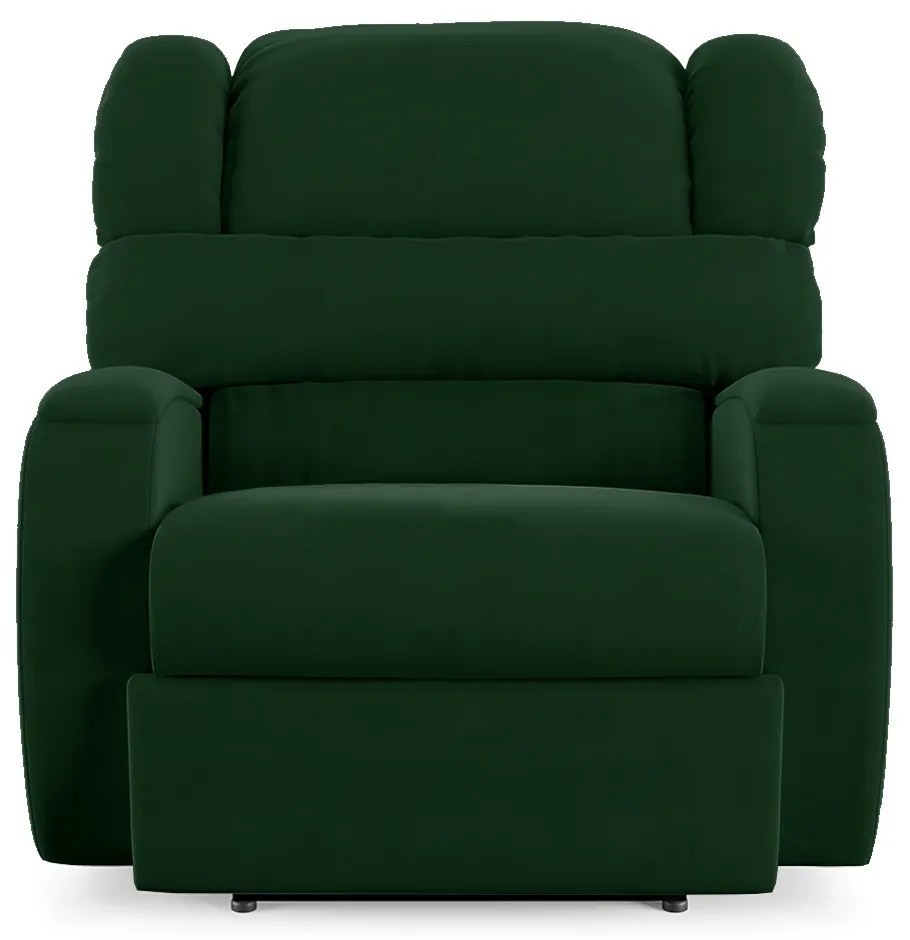 Poltrona do Papai Sala de Cinema Reclinável Kylie Power Touch Massagem USB Veludo Verde Esmeralda G23