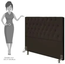 Cabeceira Cama Box Casal King 195cm Diamante Veludo Marrom Z51 - Mpoze