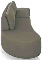 Sofá 2 Lugares 160cm Orgânico Pé Ferro Nagai Veludo Marrom Z55 - Mpoze