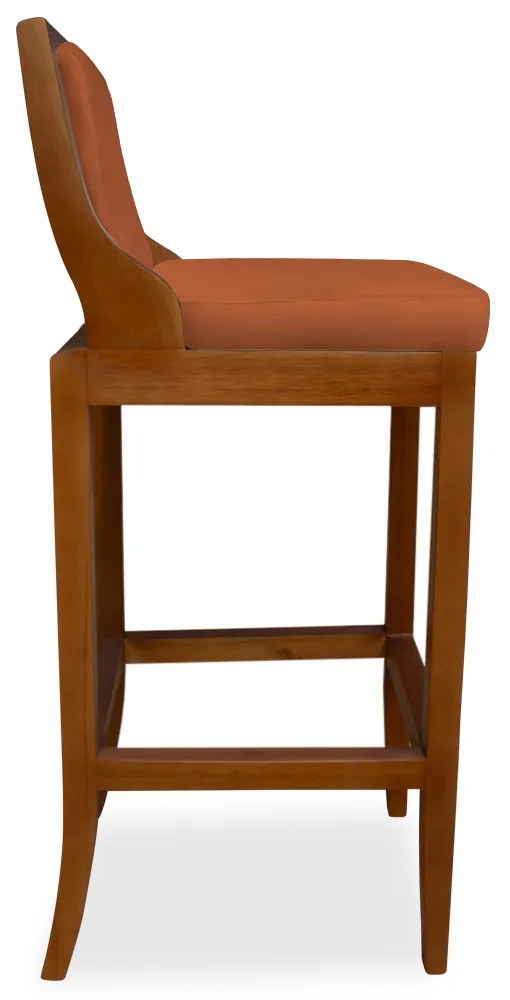 Banqueta Decorativa Josi Veludo Telha