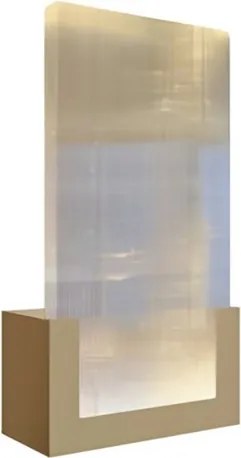 Arandela Led Cristal De Rocha E Aluminio Dourado 2W 3000K